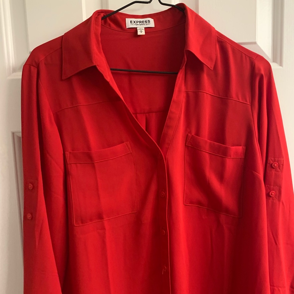 Red portofino Express blouse
